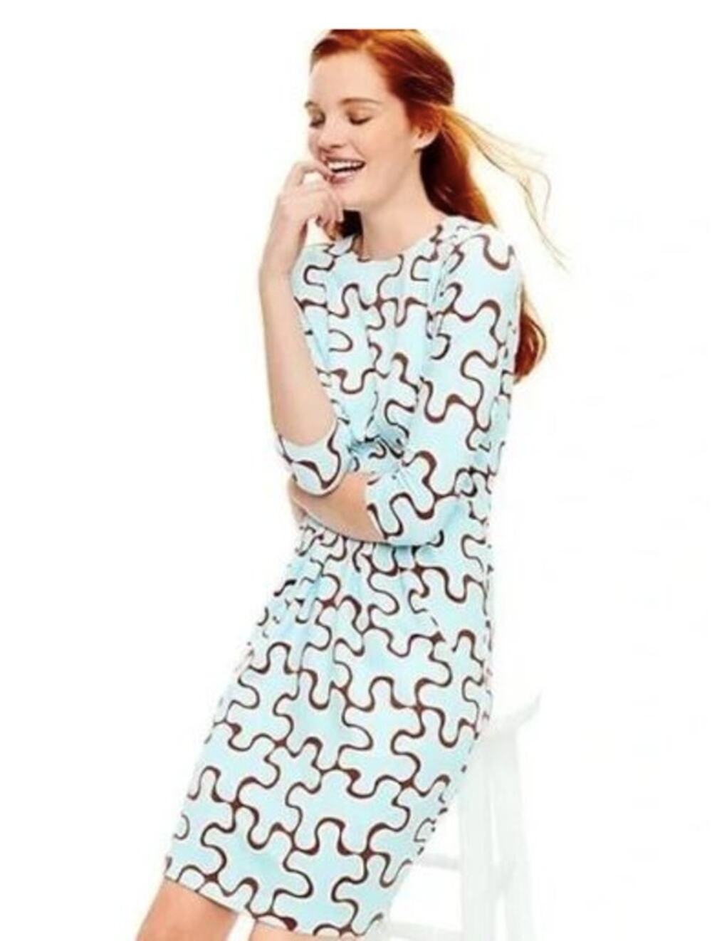 J. McLaughlin Catalina Cloth Mia 3/4 Sleeve Dress // M